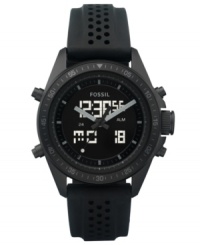 Fossil doubles down on its precise craftsmanship with this blacked out Decker collection sport watch.