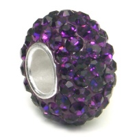 Swaroski Amethyst Purple Crystal Ball Bead Sterling Silver Charm Fits Pandora Chamilia Biagi Trollbeads European Bracelet Swaroski Amethyst Purple Crystal Ball Bead Sterling Silver Charm Fits Pandora Chamilia Biagi Trollbeads European Bracelet