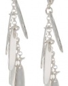 Kenneth Cole New York Shiny Silver Stick Linear Earrings