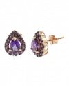Effy Jewlery 14K Rose Gold Amethyst and Sapphire Earrings, 1.91 TCW
