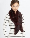 Lush rabbit fur in a chic design makes the perfect topper.Rabbit fur5.9 X 47.2Dry cleanFur origin: SpainImported