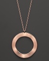 An elegant rose silver circular pendant on a fine chain from Ippolita.