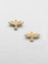 EXCLUSIVELY AT SAKS.COM From the Meadowlark Collection. A whimsical design with brilliant white sapphires set in 18k gold plated sterling silver. White sapphire18k goldplated sterling silverSize, about .214k gold post backImported EXCLUSIVELY AT SAKS.COM From the Meadowlark Collection. A whimsical design with brilliant white sapphires set in 18k gold plated sterling silver. White sapphire18k goldplated sterling silverSize, about .214k gold post backImported