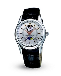 The Frederique Constant Moon Timer watch boasts classic design that is both ultra-clean and functional. The Frederique Constant Moon Timer watch boasts classic design that is both ultra-clean and functional.