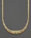 A touch of effortless luxury, perfect for every day in graduated Byzantine links of 14k yellow gold. Measures 17 inches.