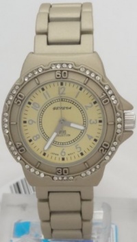 Geneva Quartz Women Watch Rhinestone Accent Gold-tone Enamel Bracelet Watch Geneva Quartz Women Watch Rhinestone Accent Gold-tone Enamel Bracelet Watch