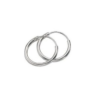 Continuous Endless Hoop Round Circle Small Sterling Silver Earrings 10mm Continuous Endless Hoop Round Circle Small Sterling Silver Earrings 10mm