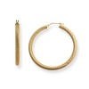 14k Yellow Gold Large Twisted Cable Hoop Earrings, 3mm thick x 30mm diameter, Hypoallergenic
