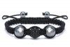 Authentic Black Diamond Color Crystals Shamballa Adjustable Bracelet, Now At Our Lowest Price Ever but Only for a Limited Time!