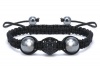 Authentic Black Diamond Color Crystals Shamballa Adjustable Bracelet, Now At Our Lowest Price Ever but Only for a Limited Time!