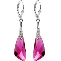 Handcrafted Fuchsia Inspire Earrings MADE WITH SWAROVSKI ELEMENTS Handcrafted Fuchsia Inspire Earrings MADE WITH SWAROVSKI ELEMENTS