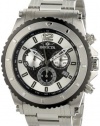 Invicta Men's 1008 II Chronograph Silver and Black Dial Stainless Steel Watch