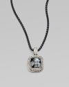 From the Moonlight Ice Collection. Dark, divine hematite is surrounded by pavé diamonds.Diamonds, 0.45 tcw Hematite Sterling silver Enhancer width, about ½ ImportedPlease note: Chain sold separately. 
