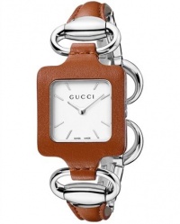 Gucci Leather Mother-of-Pearl Dial Women's Watch #YA130401 Gucci Leather Mother-of-Pearl Dial Women's Watch #YA130401