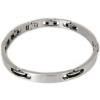 Mens Stainless Steel Rubber Accent Bracelet