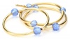 Kenneth Cole New York Modern Sea Blue Glass Bead Stretch Bangle Bracelet Set