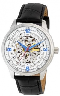 Akribos Xxiv Men's Saturnos Skeleton White Dial Automatic Black Leather Strap Watch Ak410wt Akribos Xxiv Men's Saturnos Skeleton White Dial Automatic Black Leather Strap Watch Ak410wt