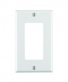 Leviton 80401-W 1-Gang Decora/GFCI Device Decora Wallplate, Standard Size, Thermoset, Device Mount, White
