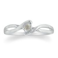 .07ct Diamond Promise Ring set in Sterling Silver ( Sizes 4 to 9)
