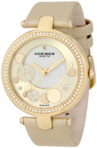 Akribos XXIV Women's AKR434YG Gold-tone Sunray Diamond Dial Quartz Strap Watch Akribos XXIV Women's AKR434YG Gold-tone Sunray Diamond Dial Quartz Strap Watch