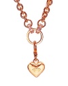 Juicy Couture Silver Chunky Link Charm Catcher Necklace, Rosegold 28