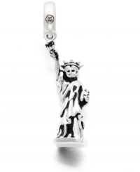 Love NYC? Embrace it with this iconic symbol. This Donatella Bead features a dangling statue of liberty charm crafted in sterling silver. Donatella is a playful collection of charm bracelets and necklaces that can be personalized to suit your style! Available exclusively at Macy's. Love NYC? Embrace it with this iconic symbol. This Donatella Bead features a dangling statue of liberty charm crafted in sterling silver. Donatella is a playful collection of charm bracelets and necklaces that can be personalized to suit your style! Available exclusively at Macy's.