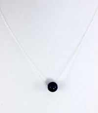 Avalonia Road Sterling Silver Sodalite (Blue) Bead Slider Necklace Avalonia Road Sterling Silver Sodalite (Blue) Bead Slider Necklace