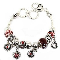 Small Goby Chic Faith Charm Bracelet (Joy) with 12 Beads: Murano Lampwork Beads, Charms; Pandora Style Bracelet Opens so Beads Can Be Changed; Free Gift Box Small Goby Chic Faith Charm Bracelet (Joy) with 12 Beads: Murano Lampwork Beads, Charms; Pandora Style Bracelet Opens so Beads Can Be Changed; Free Gift Box