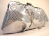 HANDBAG Pouch Metallic Silver - WiseGloves EVENING HANDBAG TOTE PURSE CLUTCH DRESS BAG