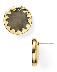 Vintage with a modern edge. House of Harlow 1960's 14-karat gold sunburst stud earrings lend every look a cool graphic touch. Vintage with a modern edge. House of Harlow 1960's 14-karat gold sunburst stud earrings lend every look a cool graphic touch.