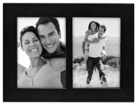 Linear Black Picture Frame 3.5x5 Split Double Linear Black Picture Frame 3.5x5 Split Double