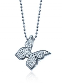 Alex Woo Little Princess Diamond and White Gold Butterfly Pendant Necklace, 16 Alex Woo Little Princess Diamond and White Gold Butterfly Pendant Necklace, 16