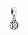 Savor the memories of a milestone birthday with PANDORA's dangling sterling silver charm.