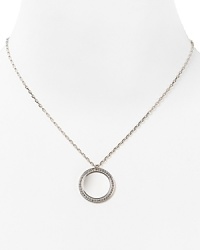 Plated in high-shine metal with a striking pendant, this Michael Kors necklace styles every look with effortless luxury. Plated in high-shine metal with a striking pendant, this Michael Kors necklace styles every look with effortless luxury.