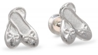 Sterling Silver Children's Ballet Slipper Earrings Sterling Silver Children's Ballet Slipper Earrings