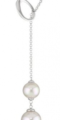 Majorica 10/12mm Round Pearl On Slide Pendant Necklace, 20 Majorica 10/12mm Round Pearl On Slide Pendant Necklace, 20