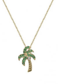 Effy Jewlery Palm Tree pendant, Diamond and Emerald Effy Jewlery Palm Tree pendant, Diamond and Emerald