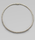 From the Classic Chain Collection. An elegantly woven chain of sterling silver.Sterling silver Length, about 20 Pusher Clasp Imported