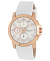 Warm up to a new, on-trend look with this rosy-hued and white-washed watch from Kenneth Cole New York.