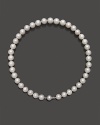 14 Kt. White Gold and White South Sea Pearl Necklace, 17
