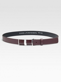 A sumptuous leather style with brass hardware and rattlesnake trim.Width, about 1Imported A sumptuous leather style with brass hardware and rattlesnake trim.Width, about 1Imported