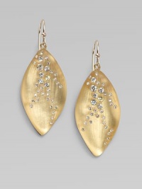 From the Lucite Star Dust Collection. A beautifully hand-crafted lucite leaf design embellished with brilliant Swarovski crystals. Hand-crafted luciteSwarovski crystalsDrop, about 1.8714k gold filled French wireMade in USA From the Lucite Star Dust Collection. A beautifully hand-crafted lucite leaf design embellished with brilliant Swarovski crystals. Hand-crafted luciteSwarovski crystalsDrop, about 1.8714k gold filled French wireMade in USA