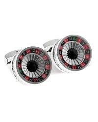 The Swarovski crystal insets on these roulette cufflinks have a shine to match the gleam in your eye - a no-risk style bet. The Swarovski crystal insets on these roulette cufflinks have a shine to match the gleam in your eye - a no-risk style bet.