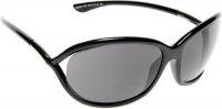 Tom Ford Jennifer FT0008 Sunglasses - 199 Shiny Black (Dark Gray Lens) - 61mm Tom Ford Jennifer FT0008 Sunglasses - 199 Shiny Black (Dark Gray Lens) - 61mm