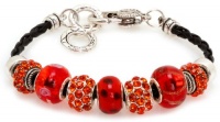 Royal Diamond Circle of love Multi-color Murano Beads Designer Fashion Bracelet with Swarovski Crystals on a Silk Braided Cord Royal Diamond Circle of love Multi-color Murano Beads Designer Fashion Bracelet with Swarovski Crystals on a Silk Braided Cord