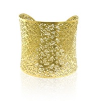 Stainless Steel Gold Plated Wide Cuff Bangle Stainless Steel Gold Plated Wide Cuff Bangle