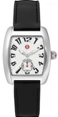Michele Women's MWW02A000128 Urban Mini Black Leather Strap Watch Michele Women's MWW02A000128 Urban Mini Black Leather Strap Watch