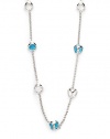 THE LOOKBlue quartz beads Cutout link accents Rhodium-plated sterling silver settingSignature Tridara claspTHE MEASUREMENTLength, about 42ORIGINImported