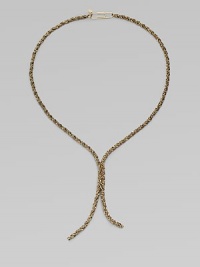 A truly unique design with a chic paper clip-inspired closure. Goldtone brassLength, about 14.76Paper clip-inspired closureImported A truly unique design with a chic paper clip-inspired closure. Goldtone brassLength, about 14.76Paper clip-inspired closureImported