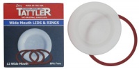 Tattler Reusable Wide Mouth Canning Lids & Rubber Rings - 12/pkg Tattler Reusable Wide Mouth Canning Lids & Rubber Rings - 12/pkg